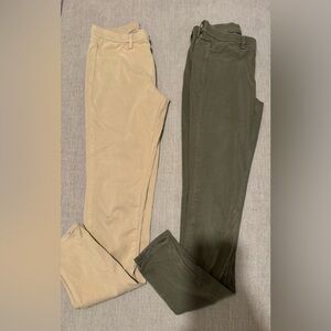 Bundle Deal: 2 Tan and Olive Leggings Pants Set